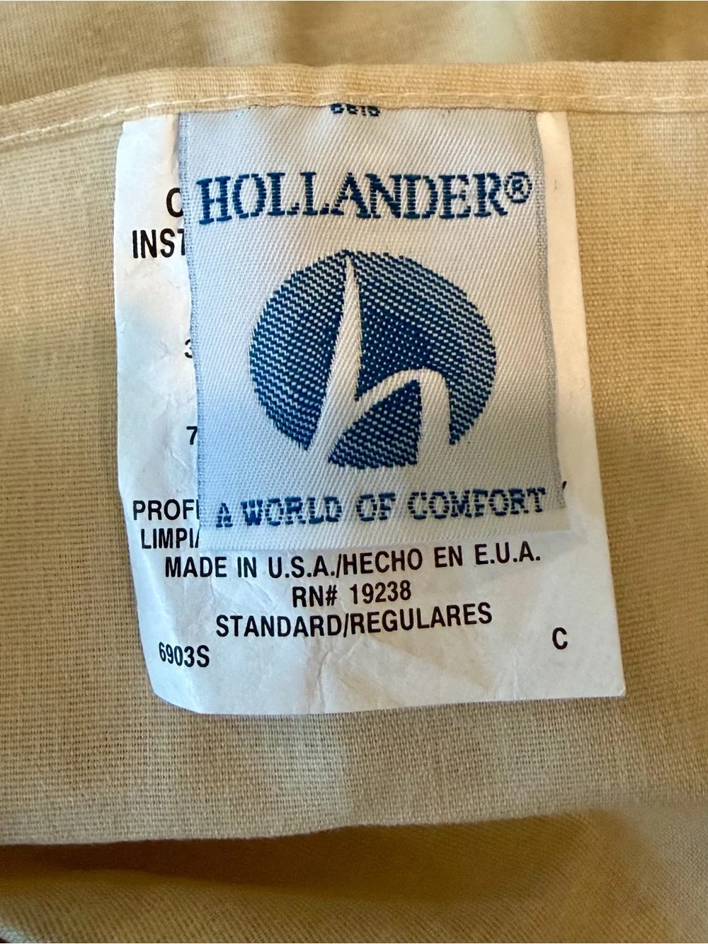 Hollander NWOT Giant Pillow Shams, Set of 2, french blue&cream jacquard, 31”x27”